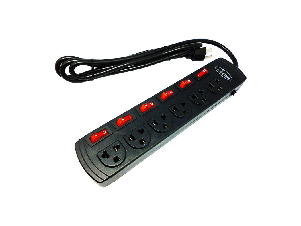 SUPRESOR DE PICOS CON SWITCH INDEPENTIENTE - 6 TOMAS - 1.8mt OMEGA