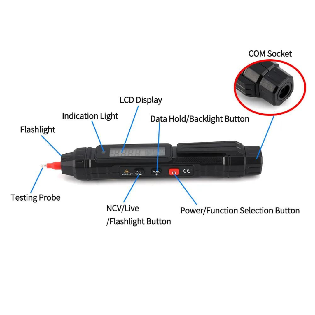 Multímetro Tipo Bolígrafo/lapiz Automatico Edi-8900