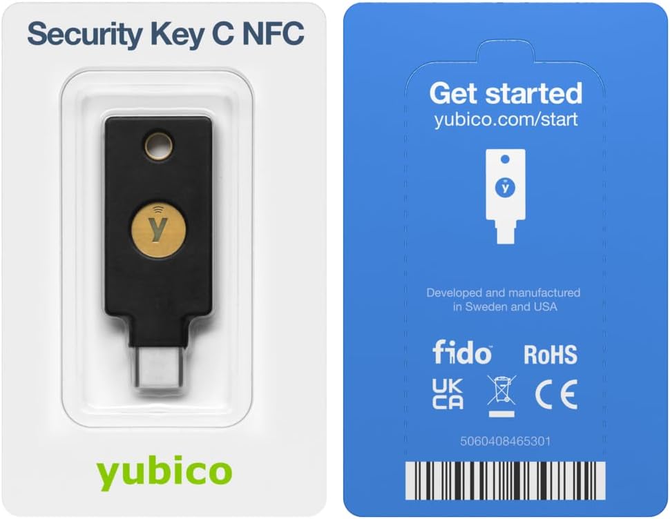 Yubico Fido Tipo C Nfc Llave De Seguridad Yubikey