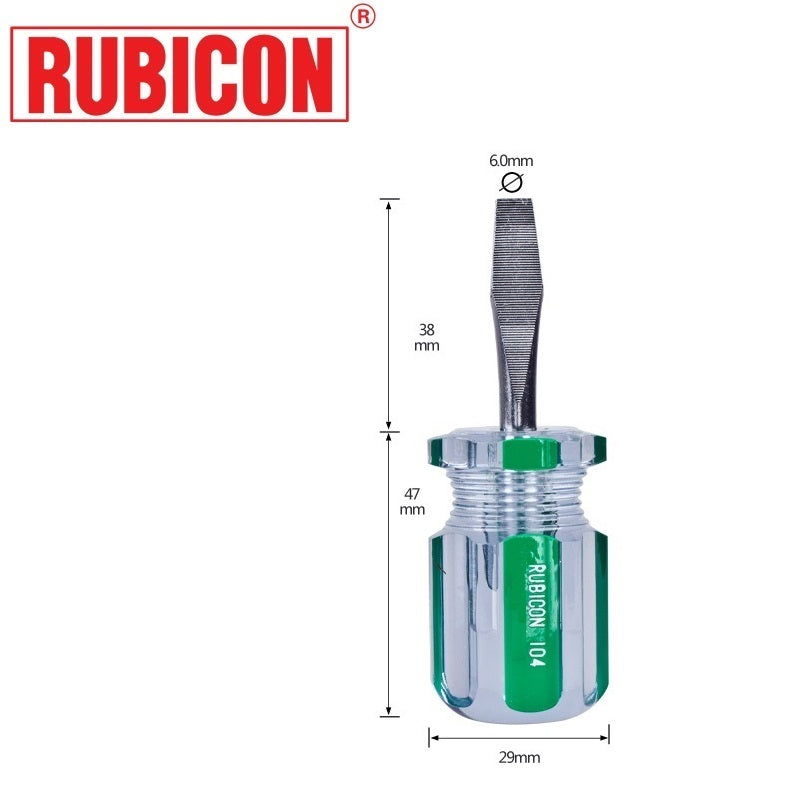 DESARMADOR 1.1/2" PLANO (-) 104-1.1/2 (1/4") RUBICON (pza) - 24521