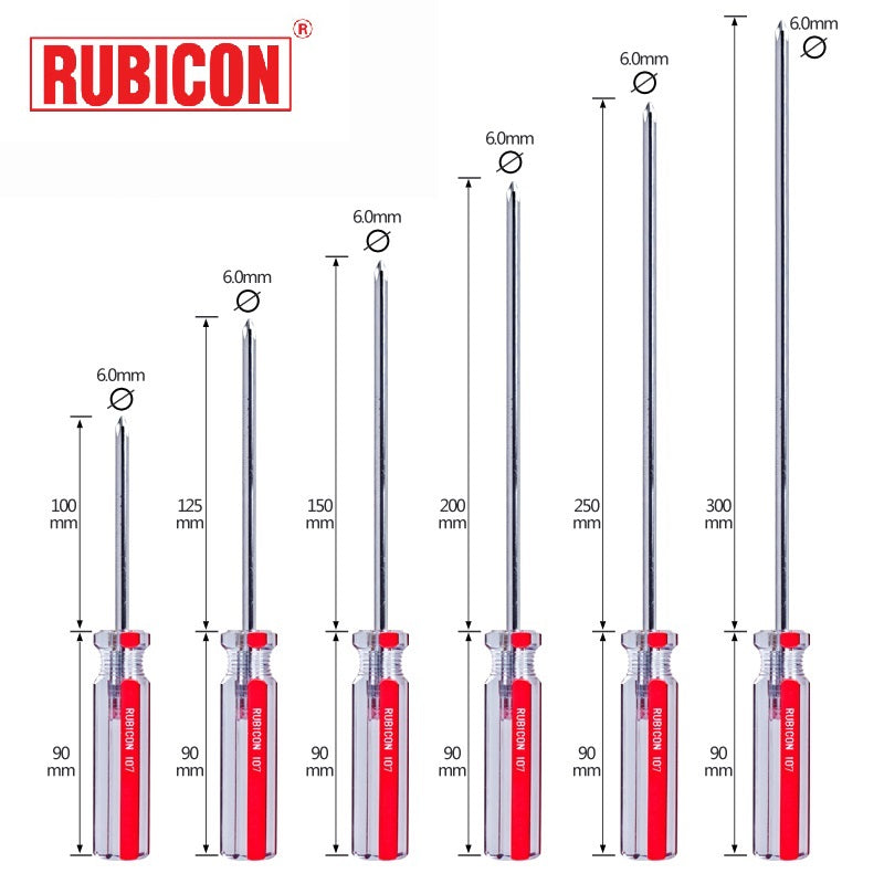 DESARMADOR 5" ESTRELLA (+) 107-2X5 (1/4") RUBICON (pza) - 24601