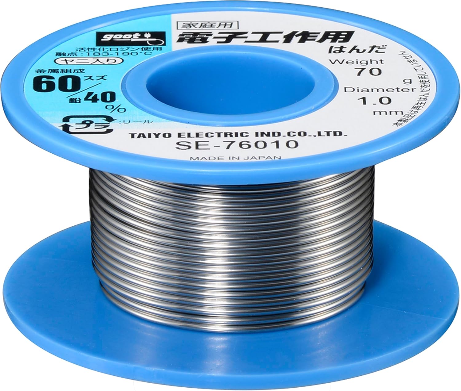 Rollo de Estaño 60/40 de 70g de 1.0mm Goot SE-76010