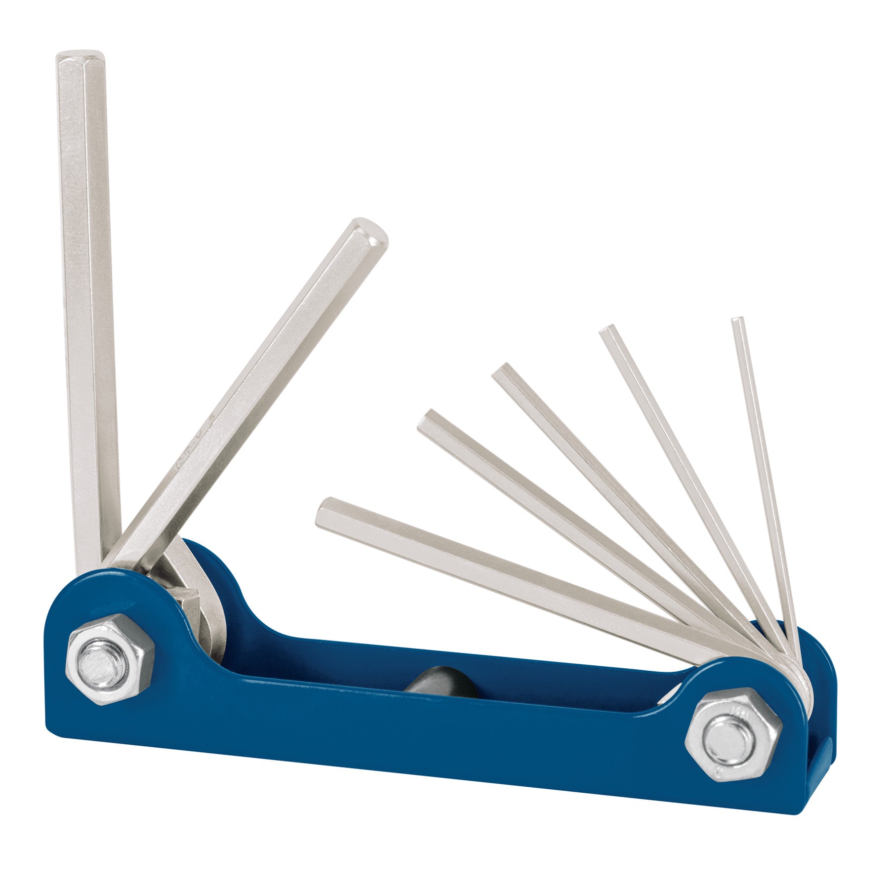 Juego de 7 llaves allen mm tipo navaja, cuerpo de lámina, Truper - 15557