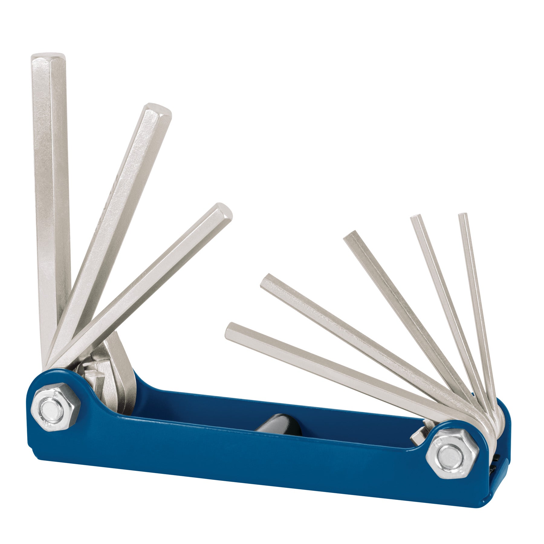 Juego de 8 llaves allen mm tipo navaja, cuerpo de lámina, Truper - 15555