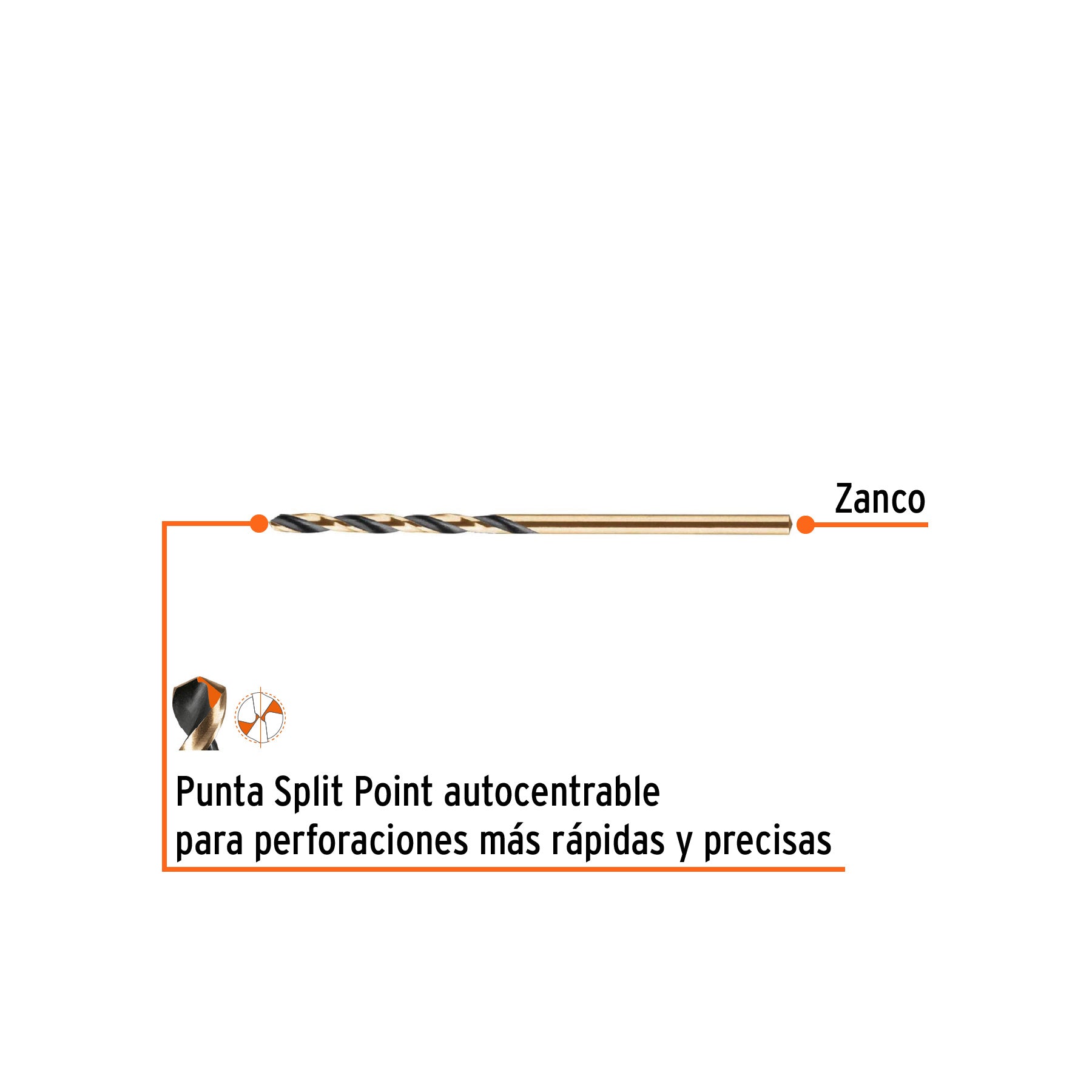 Broca HSS 5/64" Trugold para metal, Truper Expert - 11112