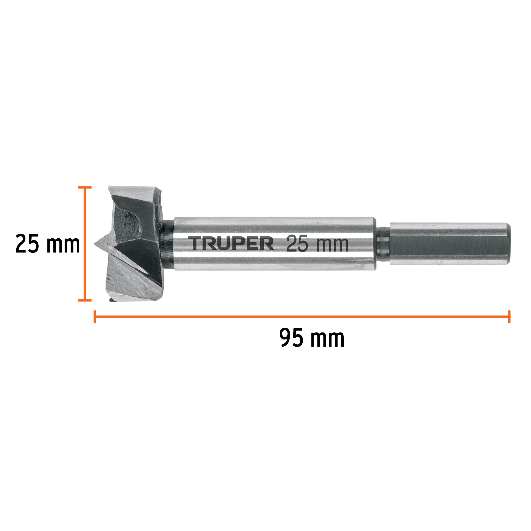 BFM-25 Broca forstner 25 mm para madera, Truper - 102370
