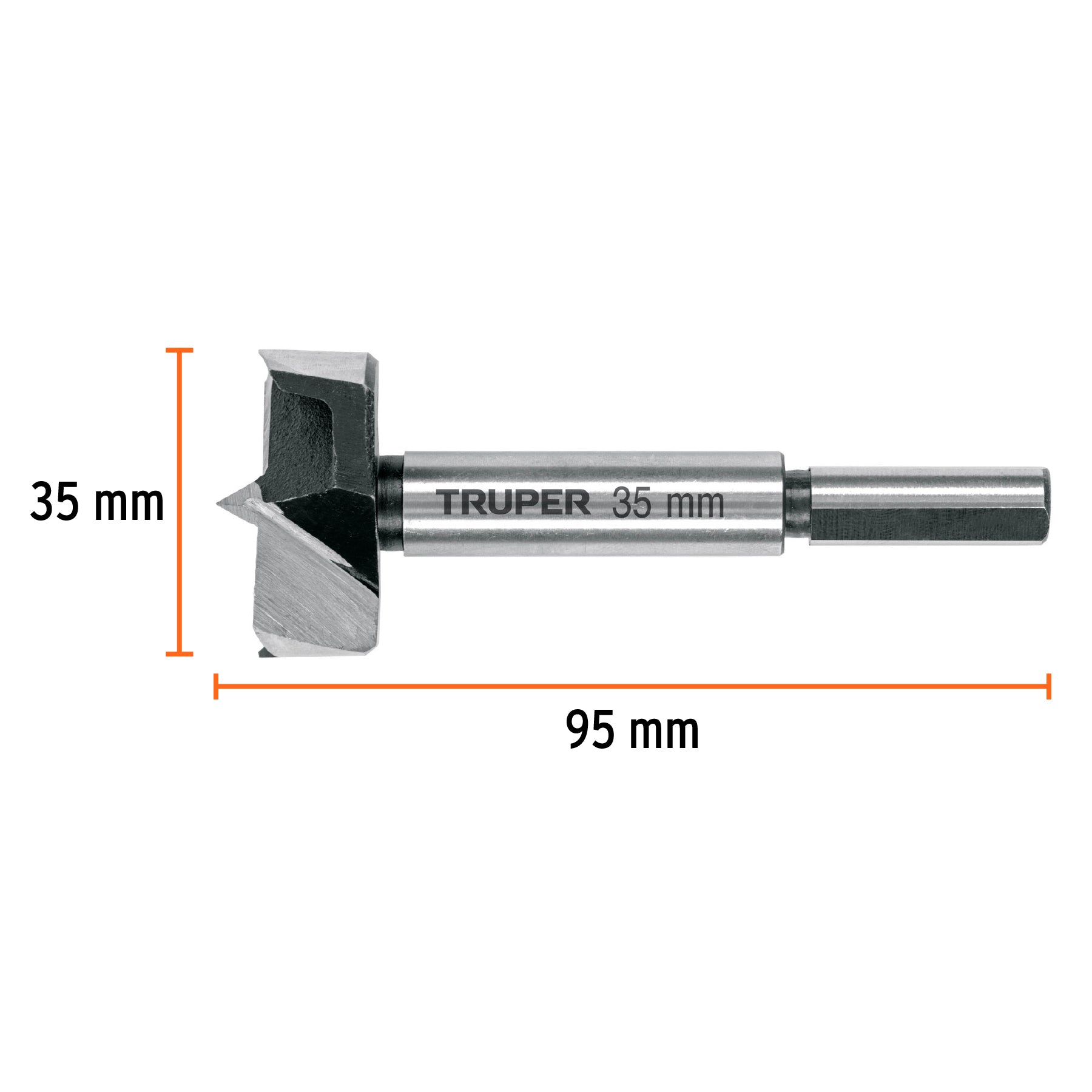 BFM-35 Broca forstner 35 mm para madera, Truper - 102372