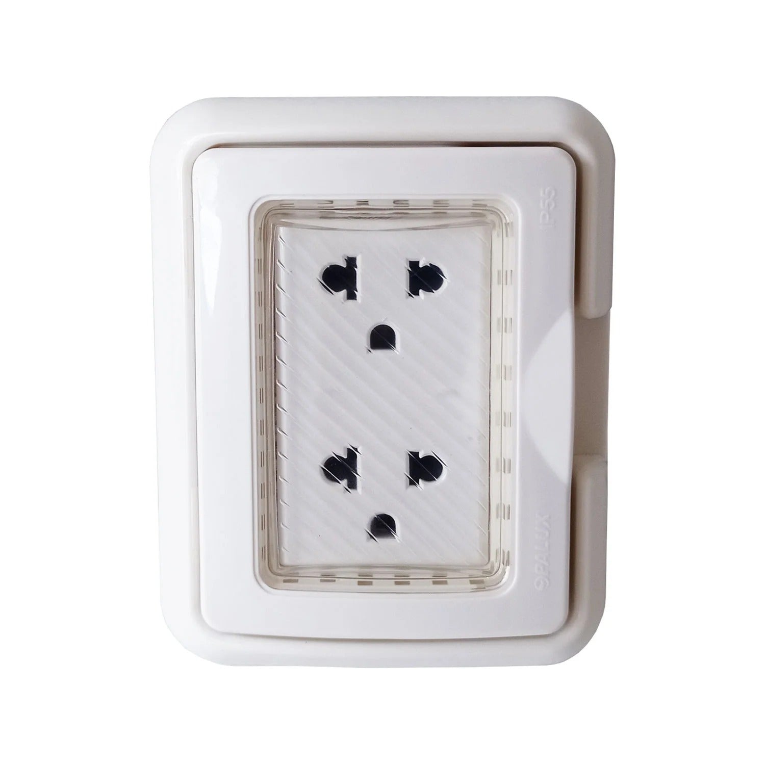 Tomacorriente Idrobox + Dado Toma Doble BMWP138TR.WH OPALUX