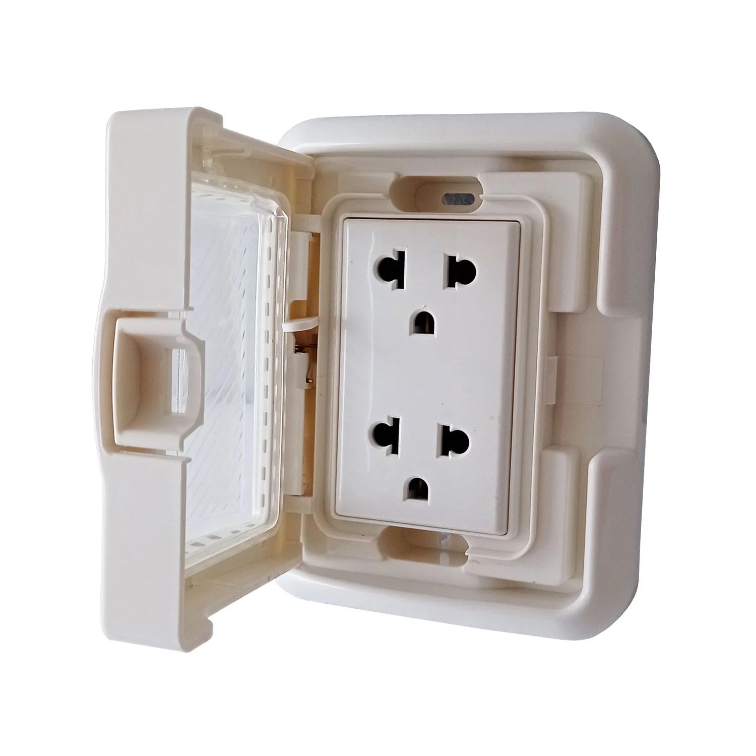 Tomacorriente Idrobox + Dado Toma Doble BMWP138TR.WH OPALUX