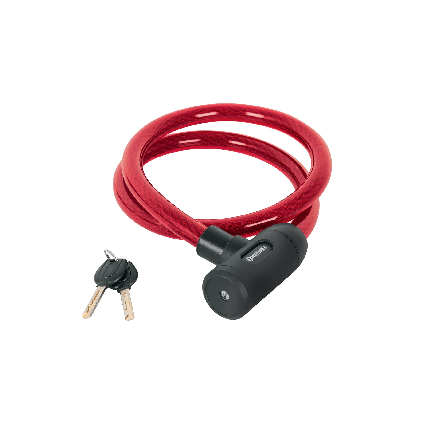 Candado de cable con llave, 20 mm X 1.20 m, HERMEX - 43921