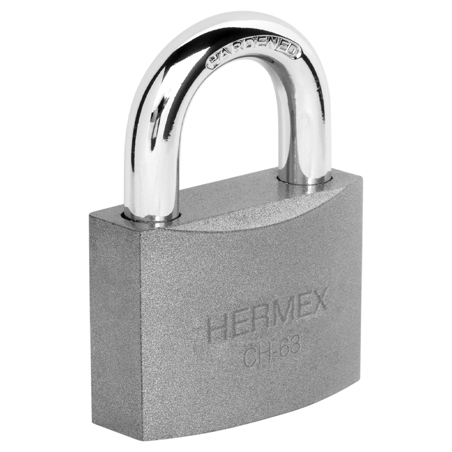Candado de hierro 63 mm gancho corto en caja Hermex - 43801