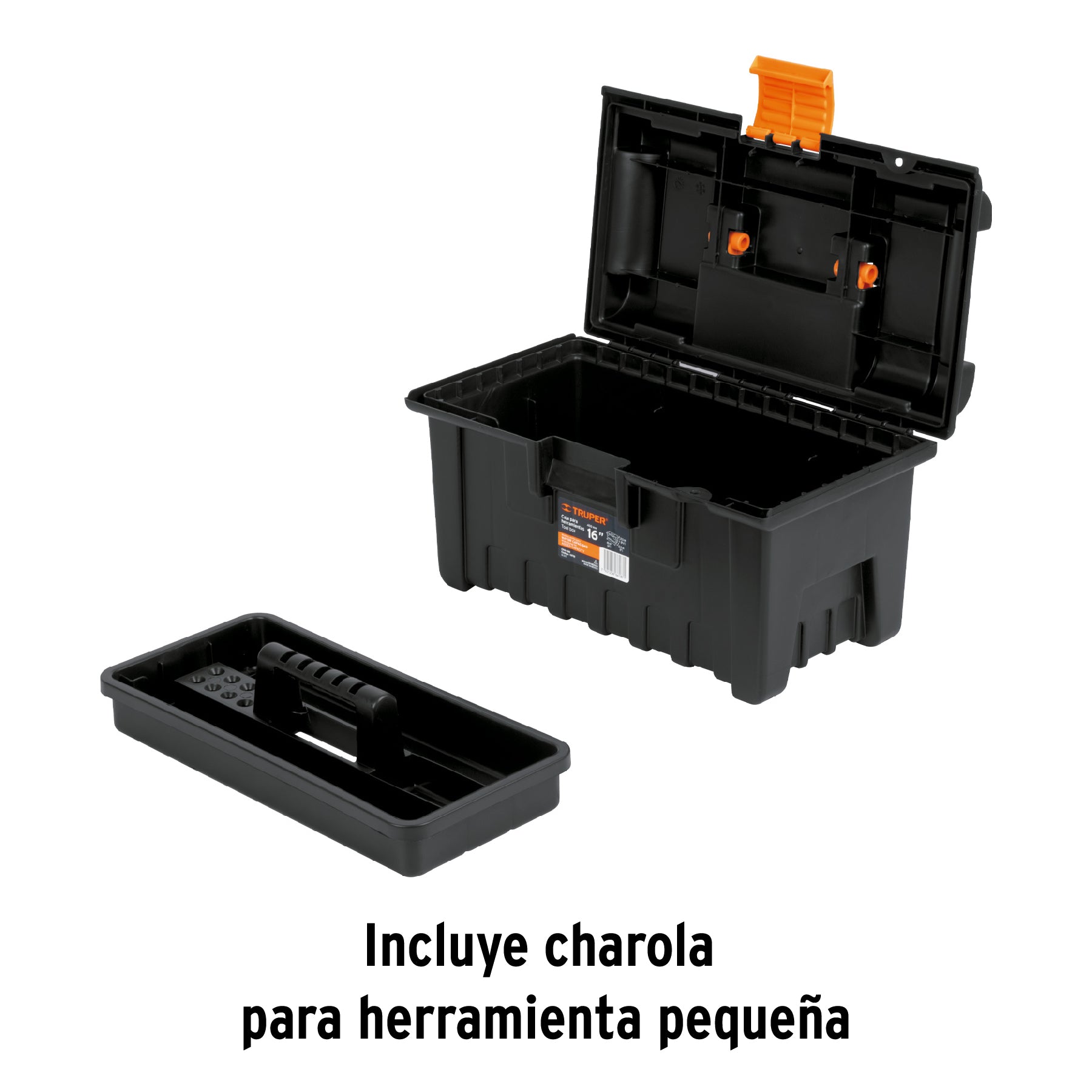Caja para herramienta de 16" sin compartimentos, Truper - 19790