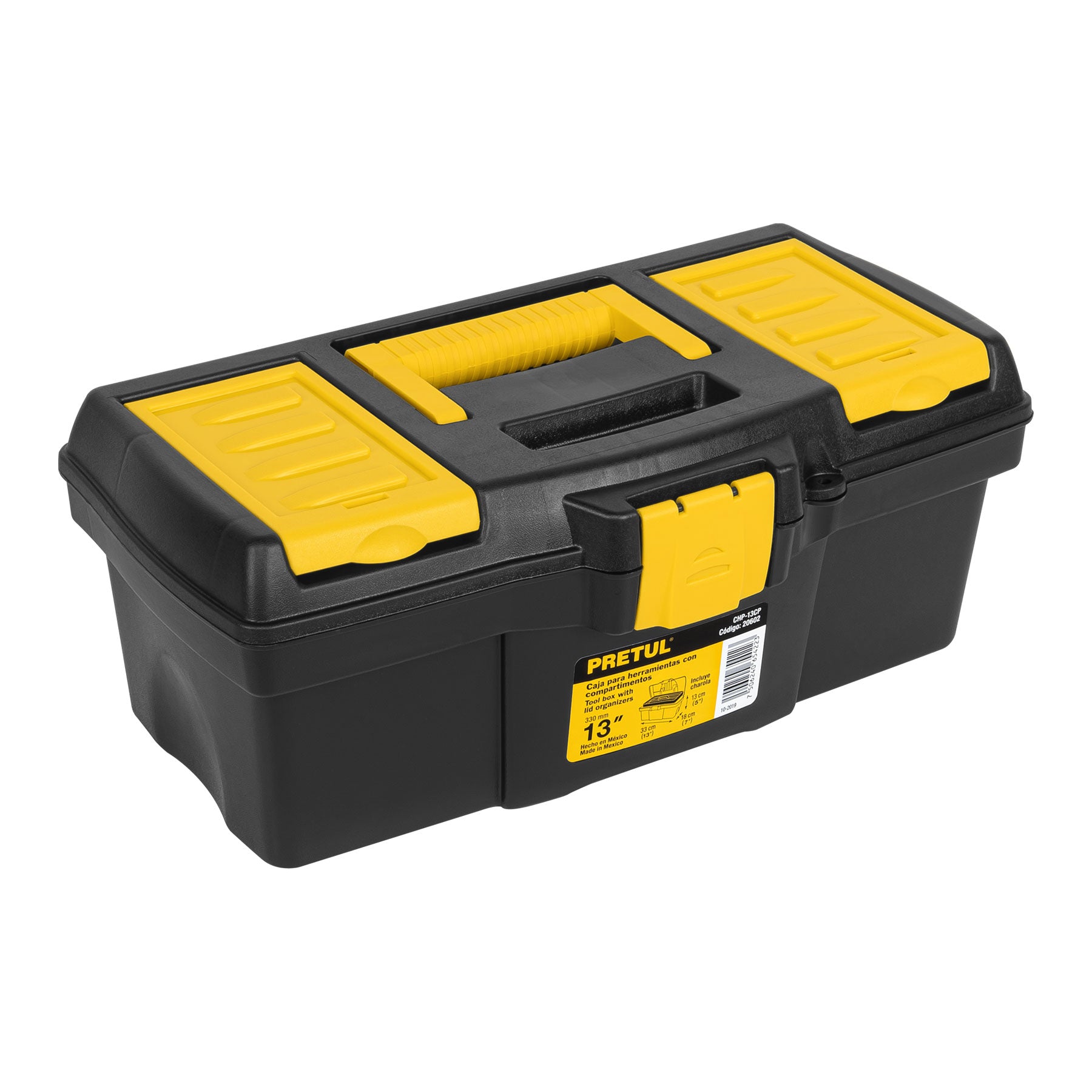 Caja para herramienta de 13" con compartimentos, Pretul - 20602