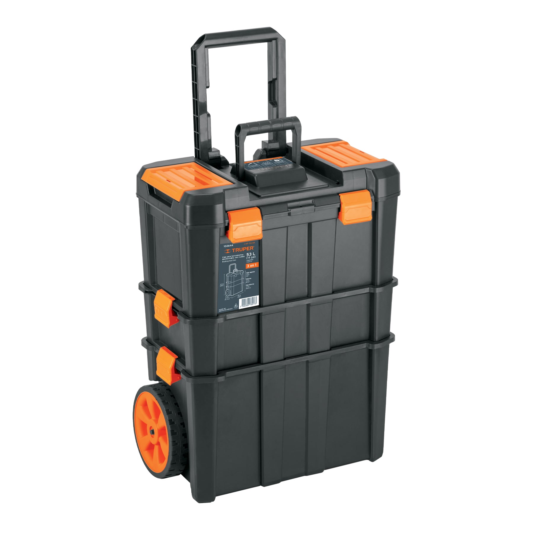 Caja p/herramienta de 19'x25' c/ruedas, 3 en 1 desmontable - 102644