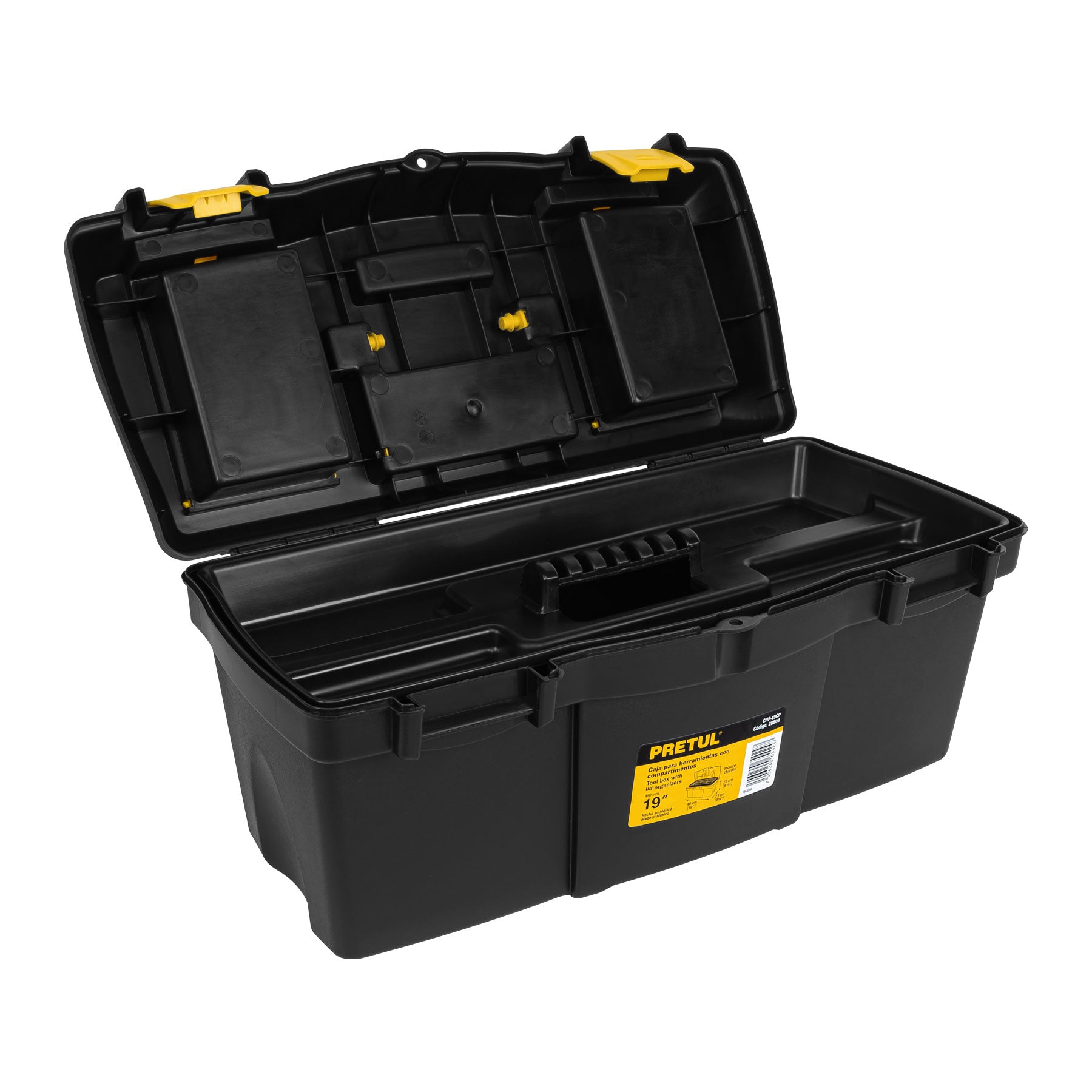 Caja para herramienta de 19" con compartimentos, Pretul - 20604