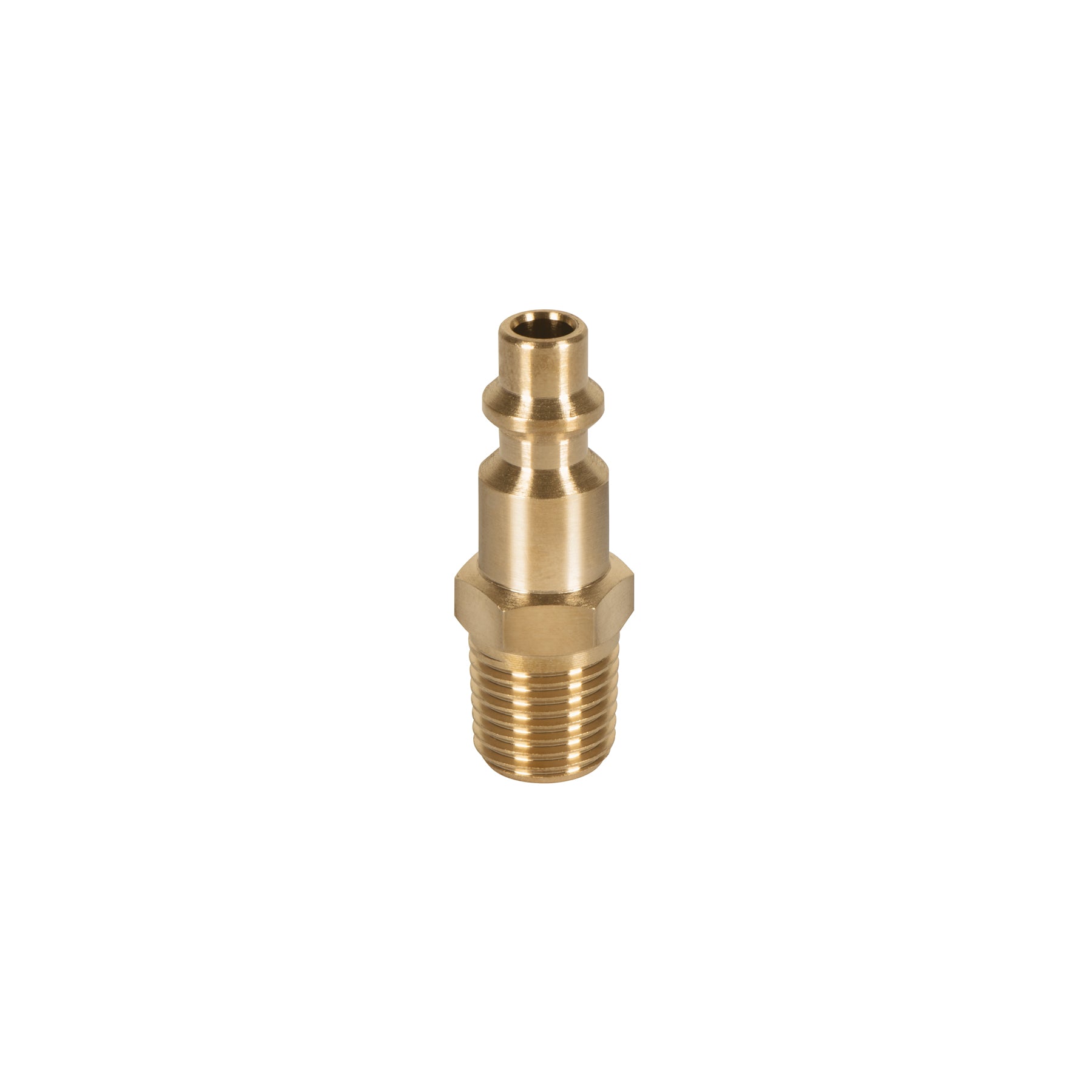 Conector rápido de latón, macho, cuerda 1/4" NPT, TRUPER - 19083