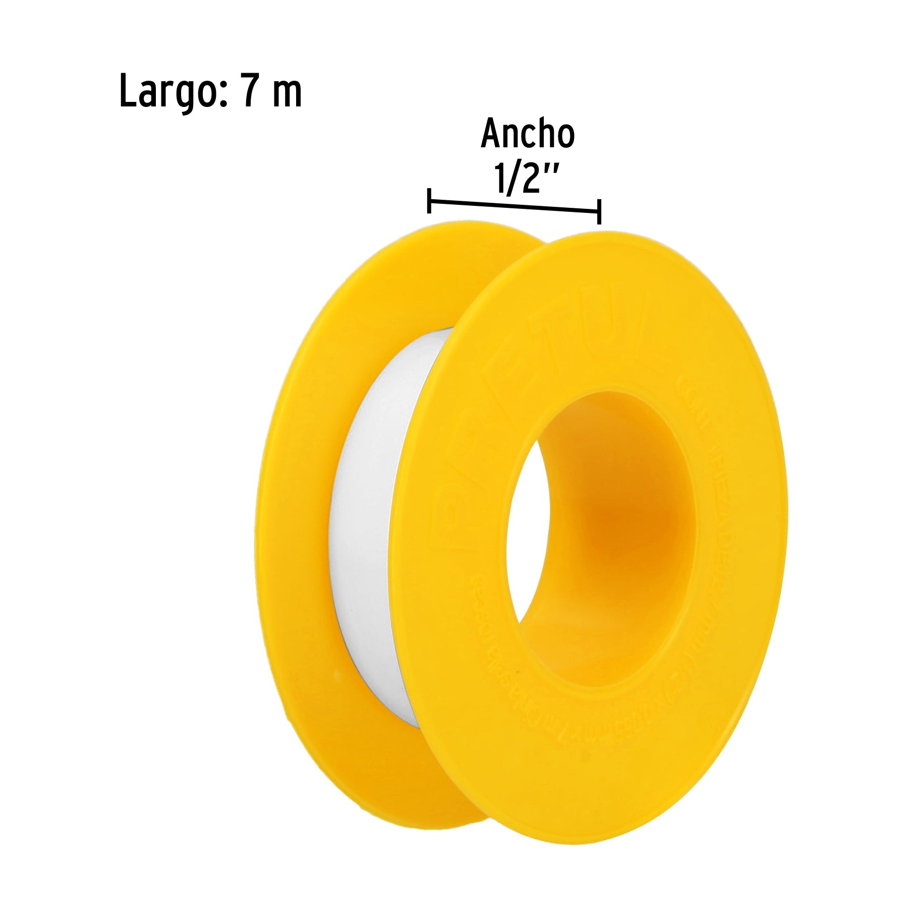 Cinta sella roscas 1/2" X 7 m de largo, Pretul - 27010
