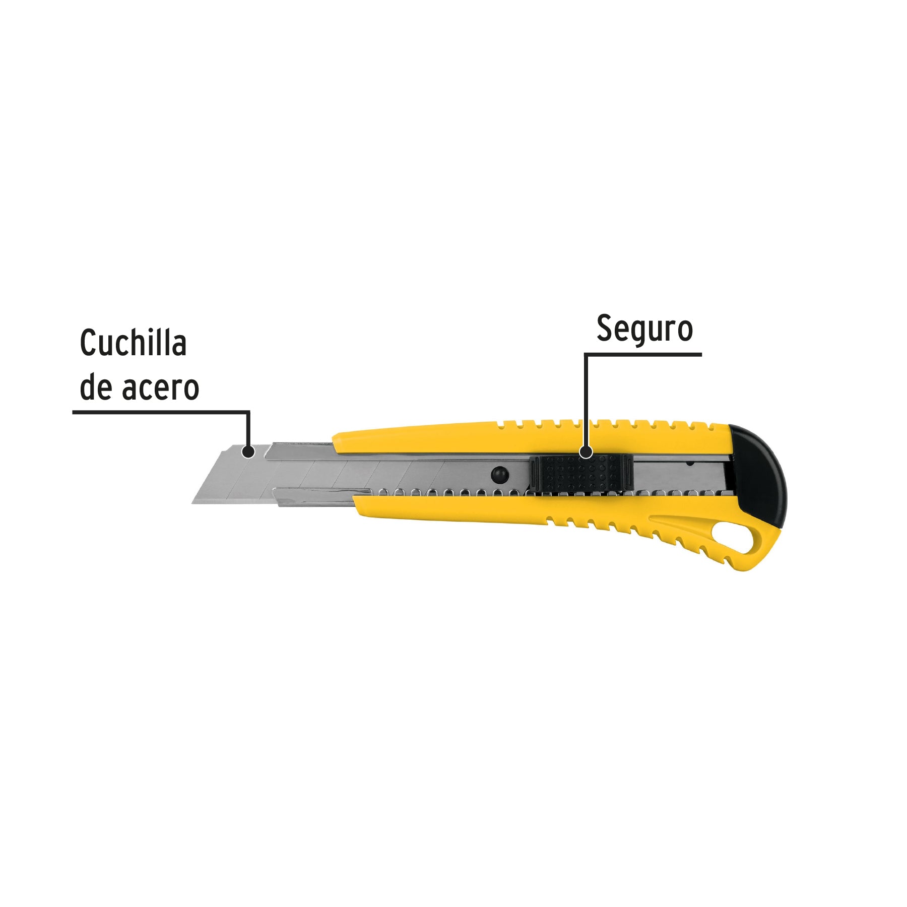 Cutter 18 mm plástico con alma metálica, Pretul - 22396