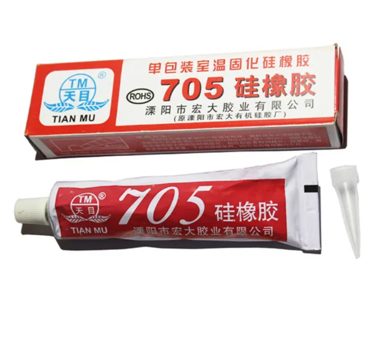 705 50ml Pegamento adhesivo sellador de silicona transparente universal, TIAN MU - 2469