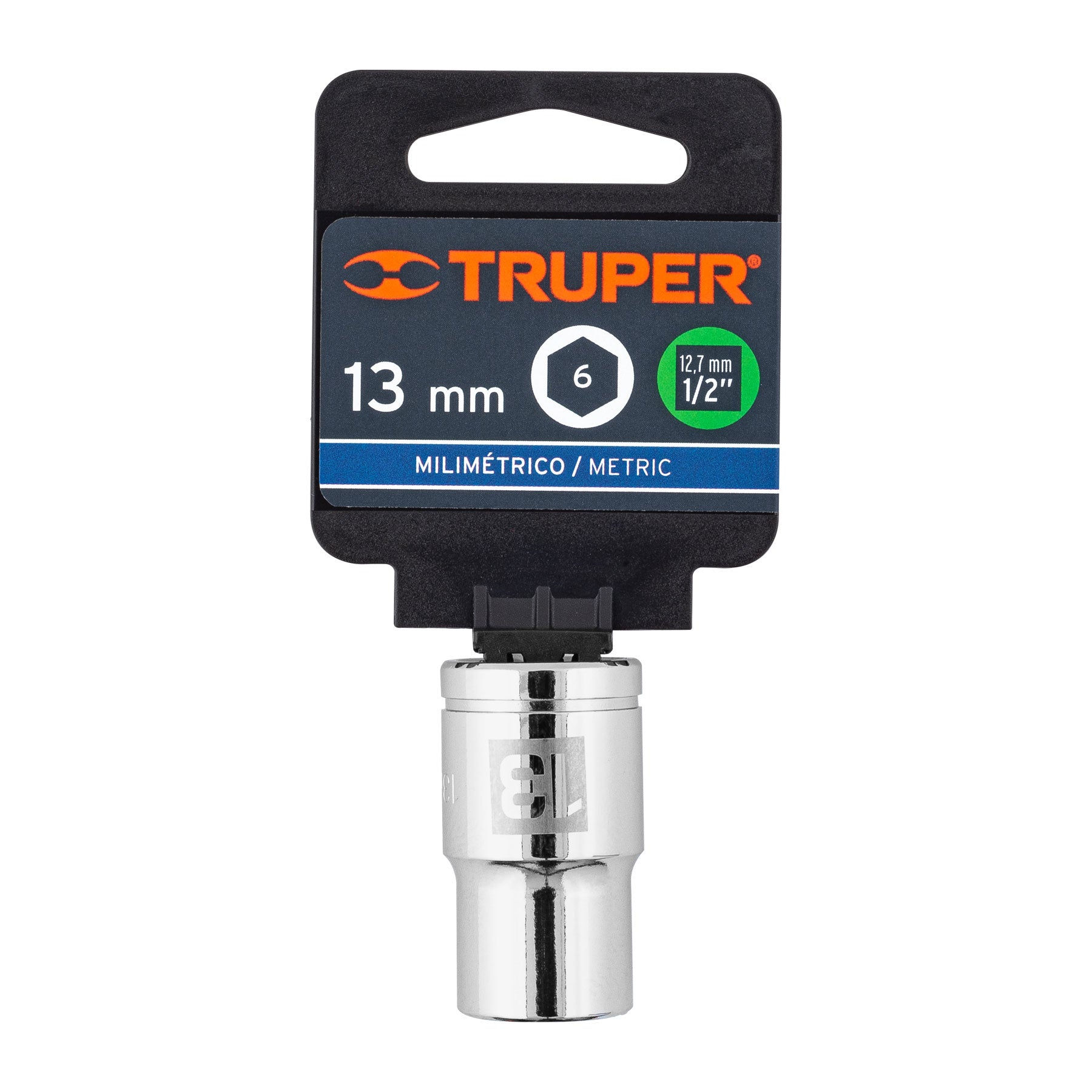 Dado hexagonal encastre 1/2" de 13 mm, Truper - 13263