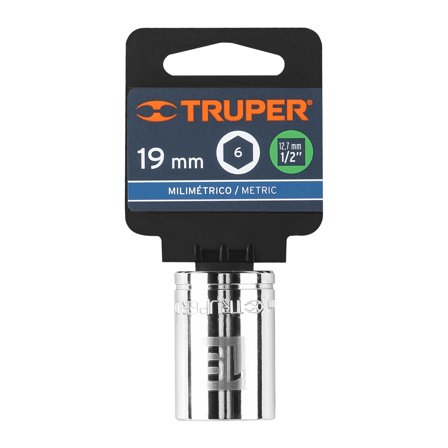 Dado hexagonal encastre 1/2" de 19 mm, Truper - 13269