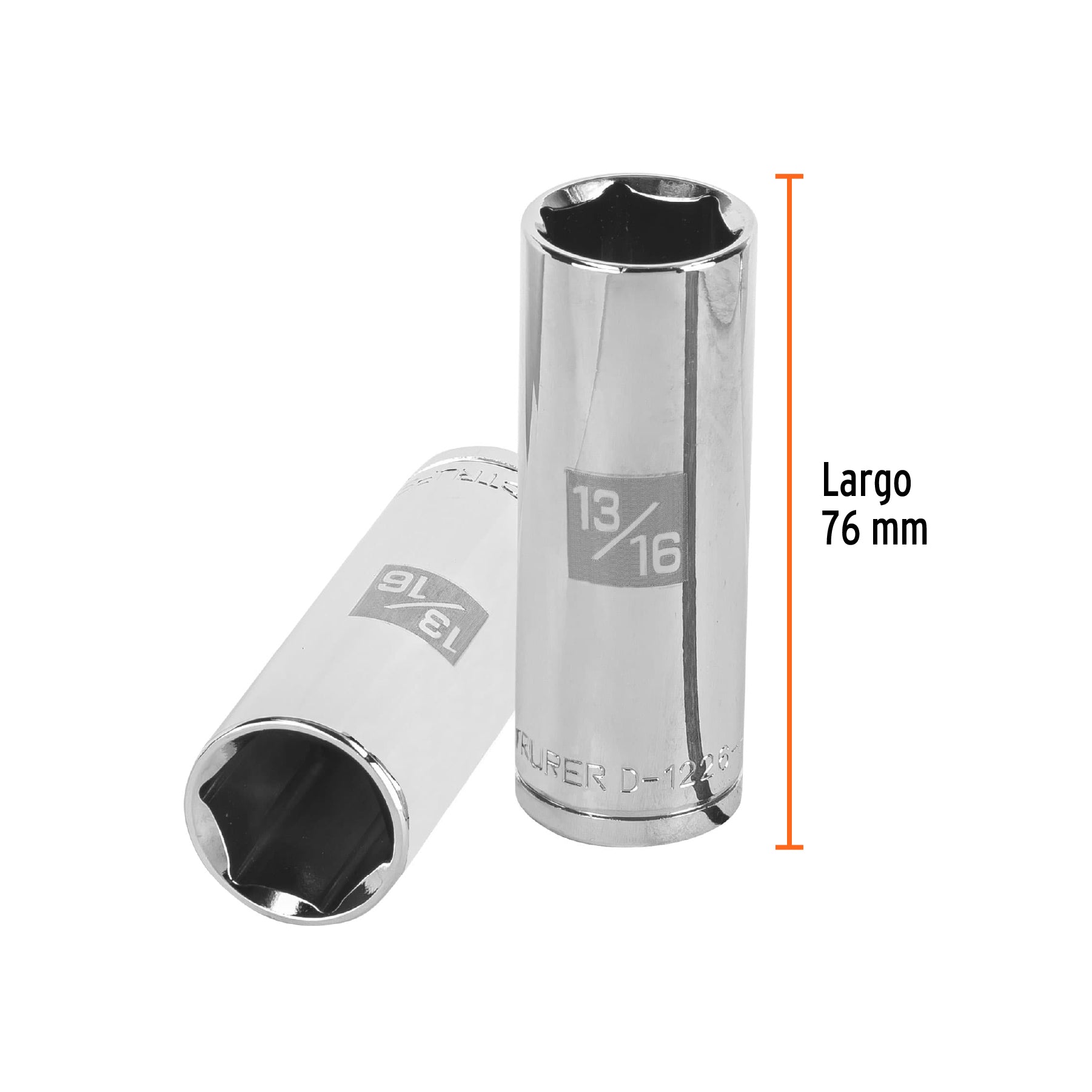 Dado tubular hexagonal encastre 1/2" de 13/16", Truper - 13330