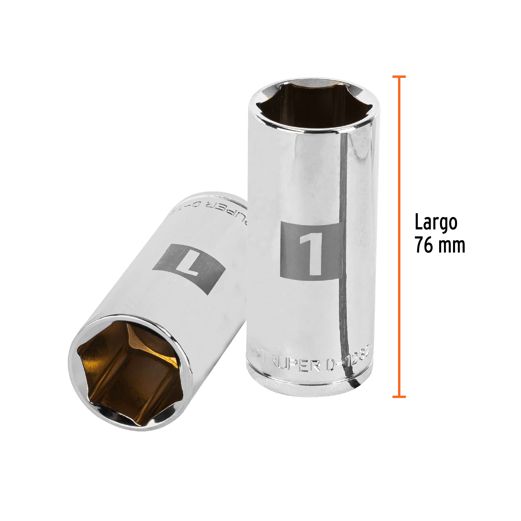 Dado tubular hexagonal encastre 1/2" de 1", Truper - 13333