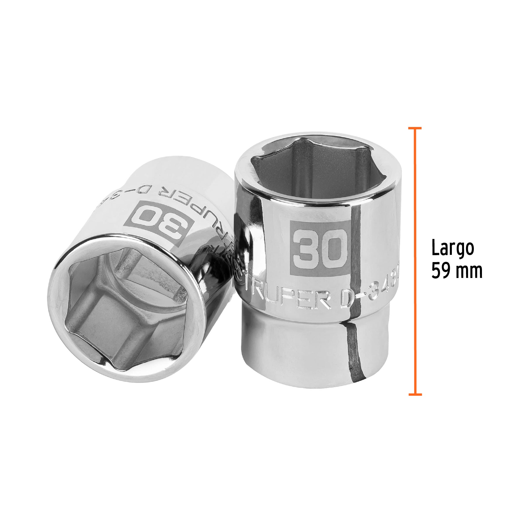 Dado de 30 mm, 6 puntas, cuadro 3/4", Truper 14979