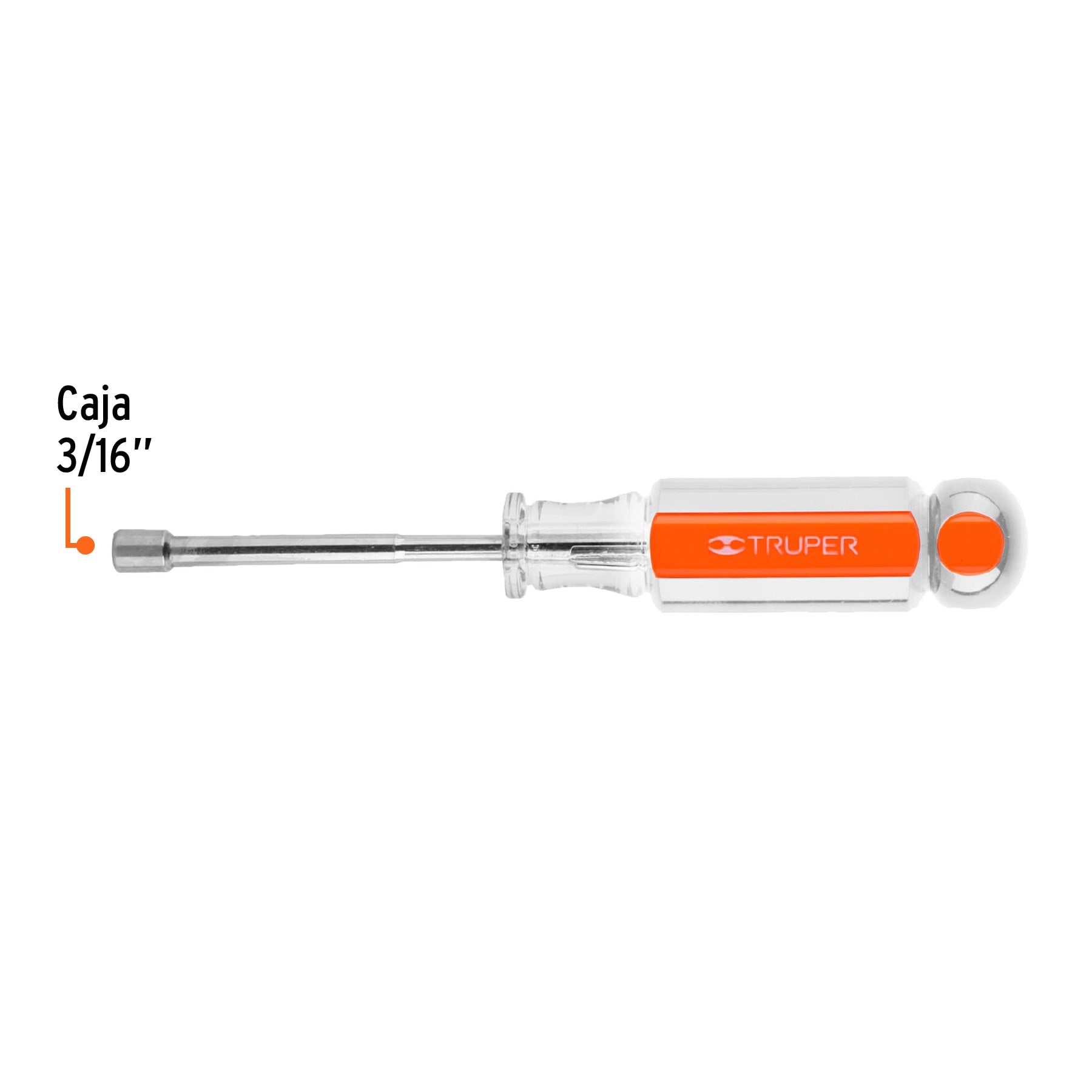 Desarmador dado 3/16" mango de acetato, Truper - 14119