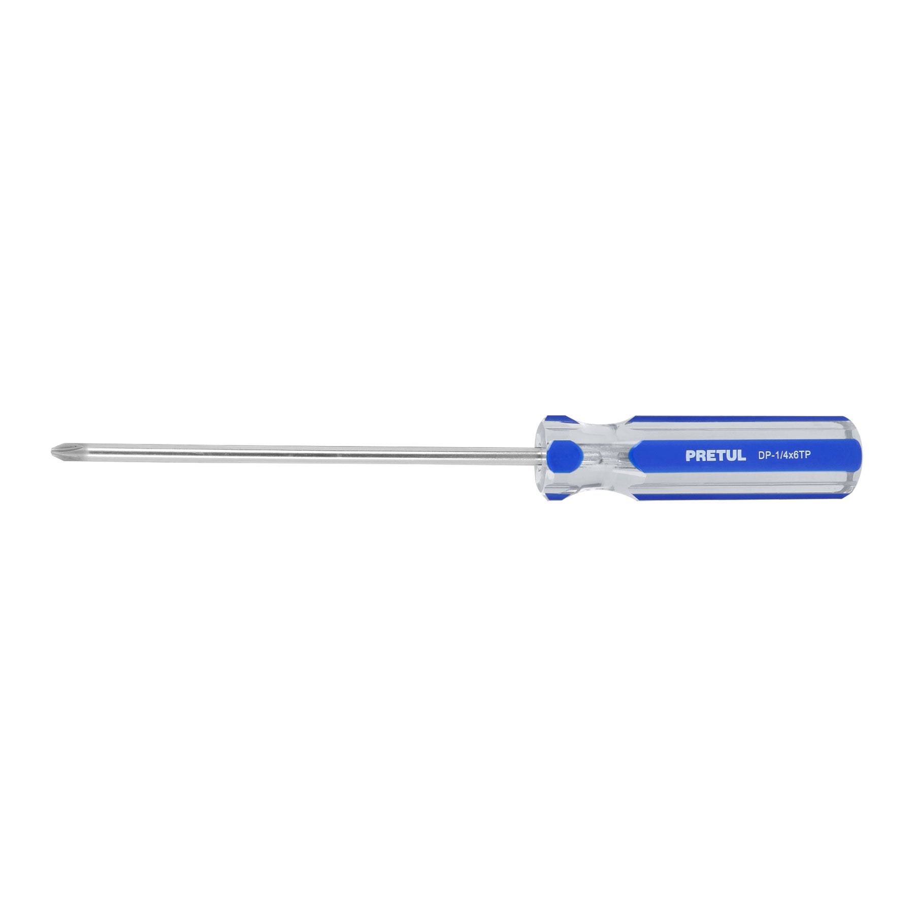 Desarmador de cruz 1/4 x 6" mango de PVC, Pretul - 21477