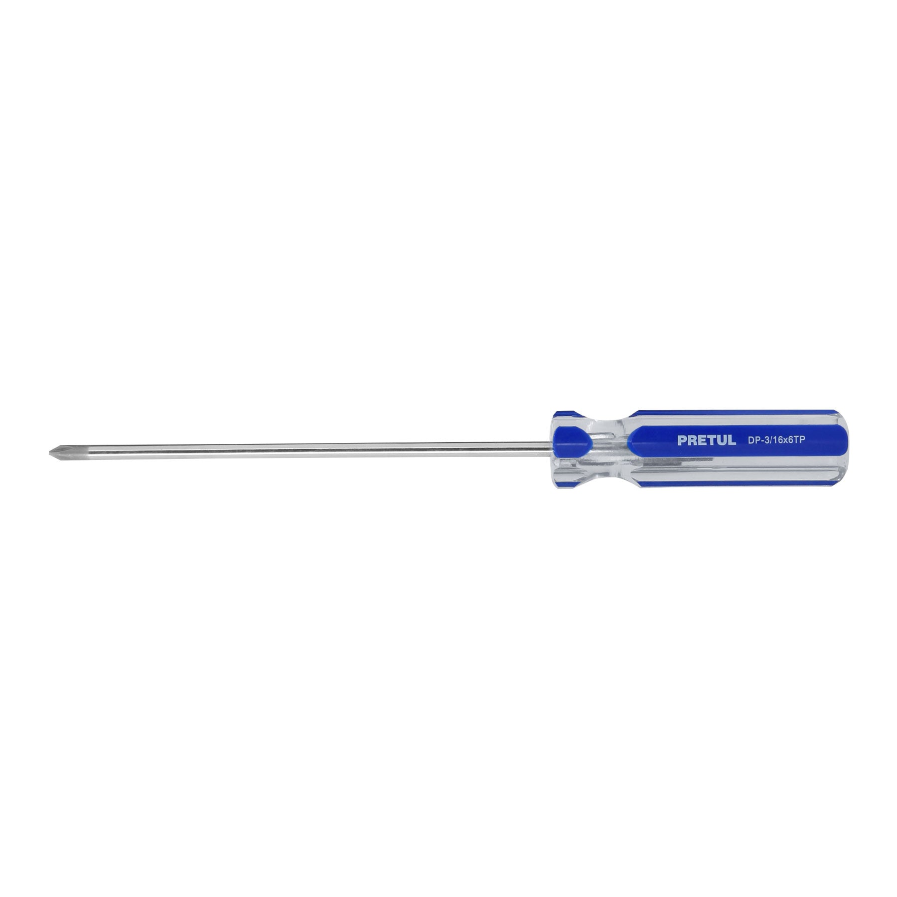 Desarmador de cruz 3/16 x 6" mango de PVC, Pretul - 21472