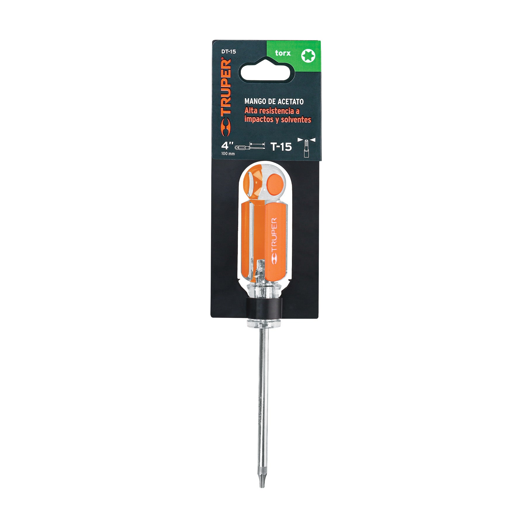 Desarmador punta Torx T 15 mango de acetato, Truper - 15102