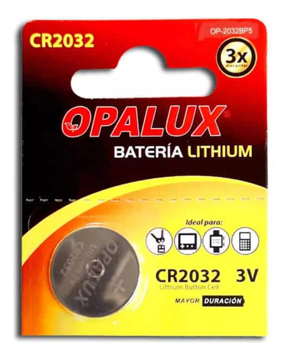 Pilas Lithium CR2032 3V "Opalux" Pack x 5 Blister