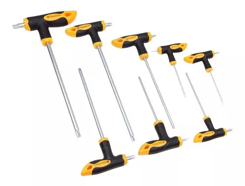 Juego de Destornillador en T Con mango TORX 8 PCS Tolsen - 20061