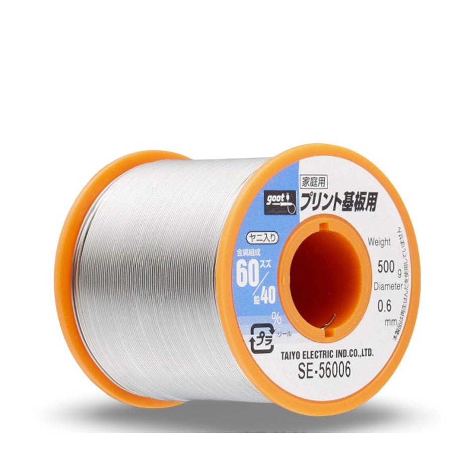 Rollo de Estaño 60/40 de 0.6mm peso 500gr Goot SE-56006