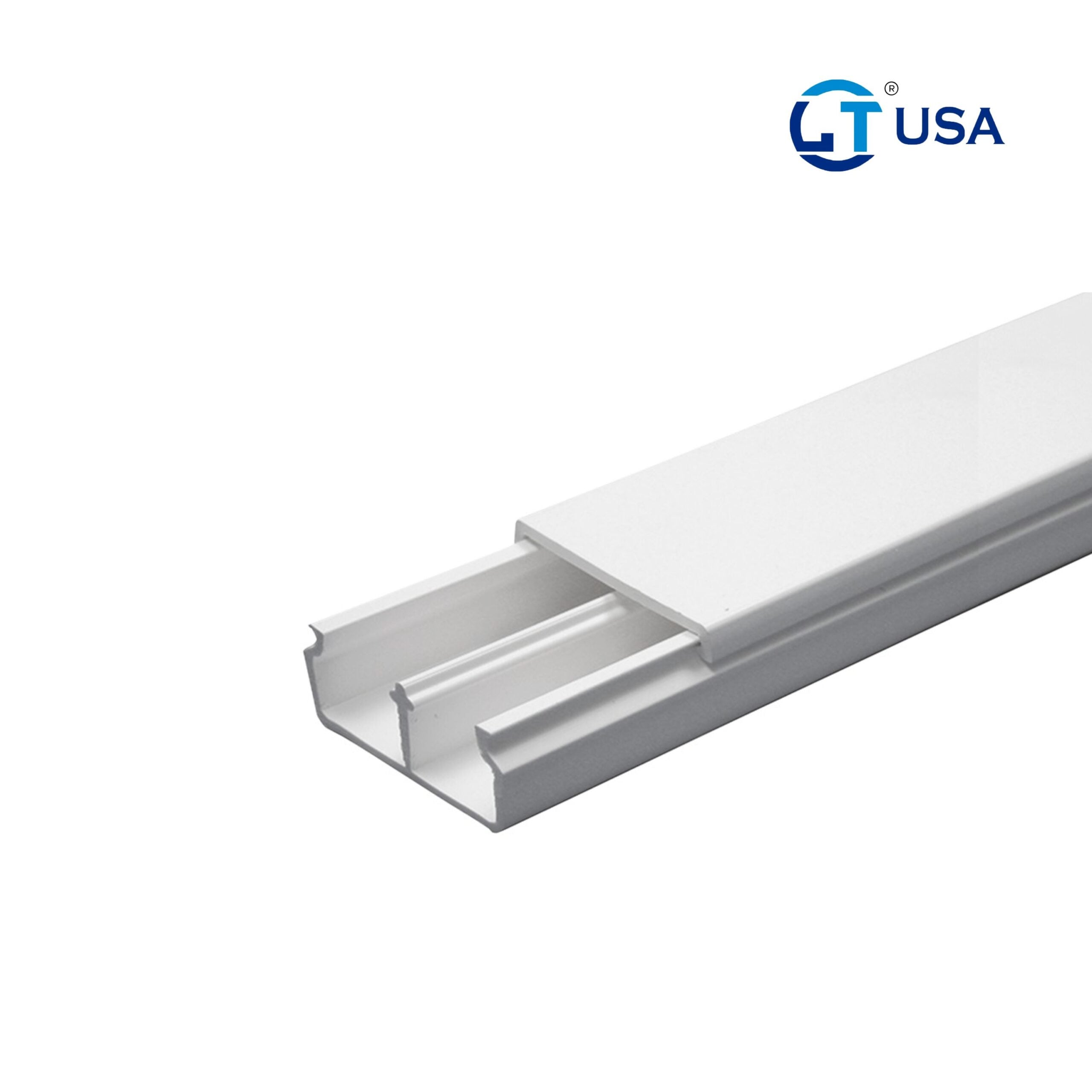 Canaleta Blanca 40x25 con Division, PVC rigido EDILT-C40X25D