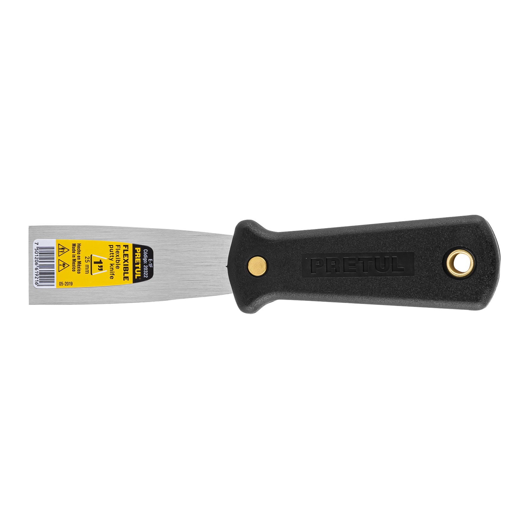 Espátula flexible 1" con mango de plástico, Pretul - 20322