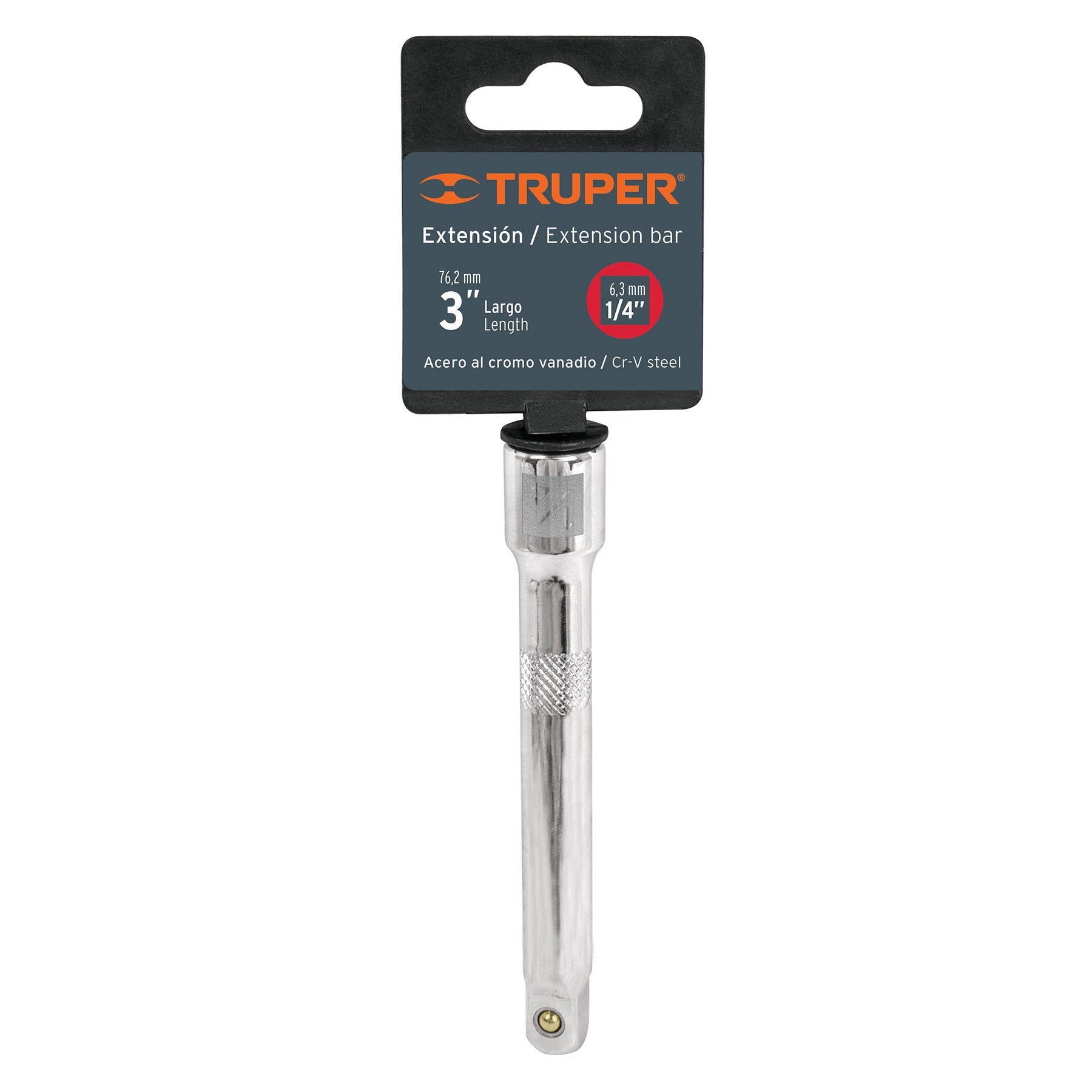 Extensión de 3" para ratchet, para dados encastre 1/4", Truper - 13218