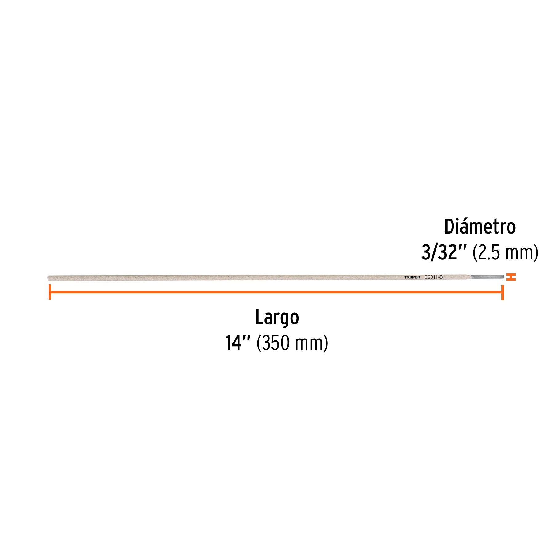 Bolsa con 1 kg de electrodos 6011 de 3/32", Truper - 101534
