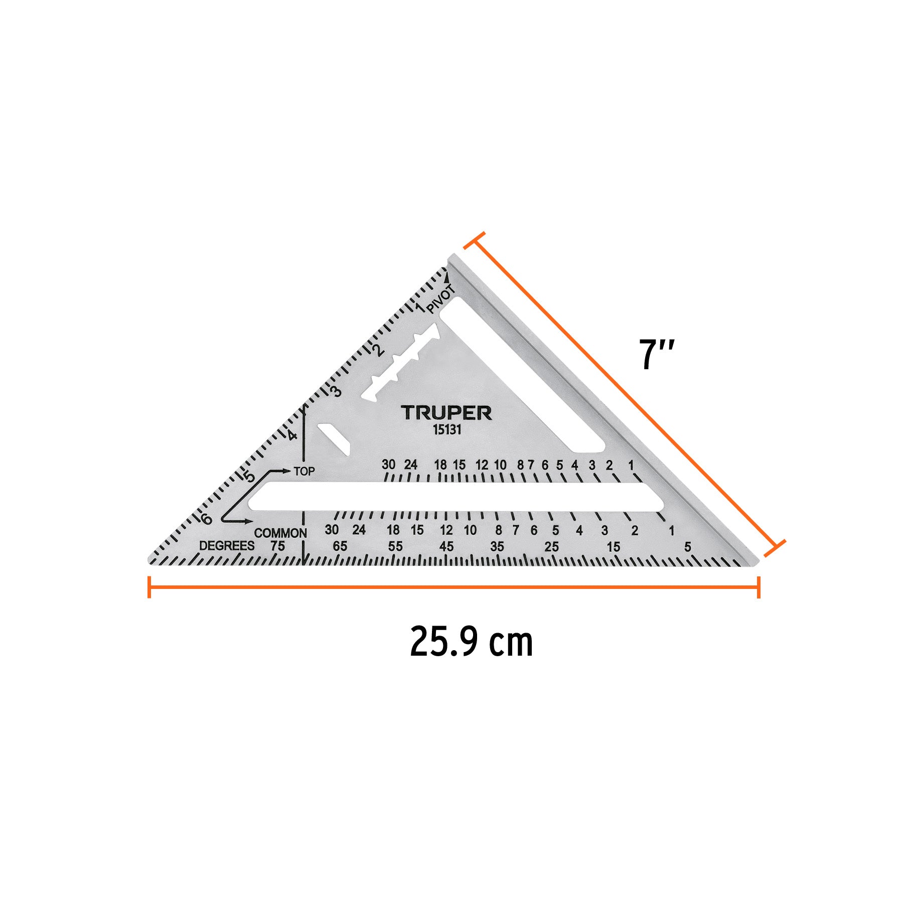 Escuadra 7" de aluminio para muros de yeso, Truper - 15131