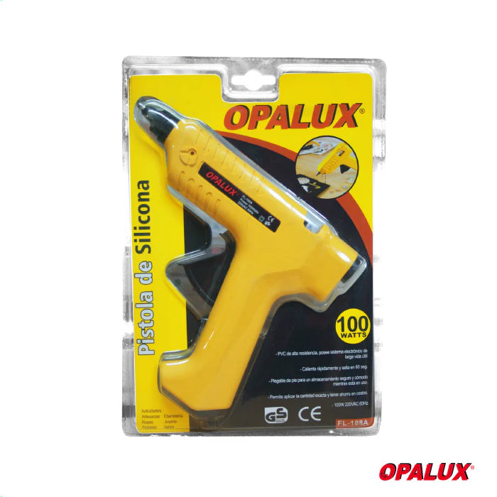 PISTOLA PARA SILICONA 100W 220VAC 60HZ OPALUX FL-188A