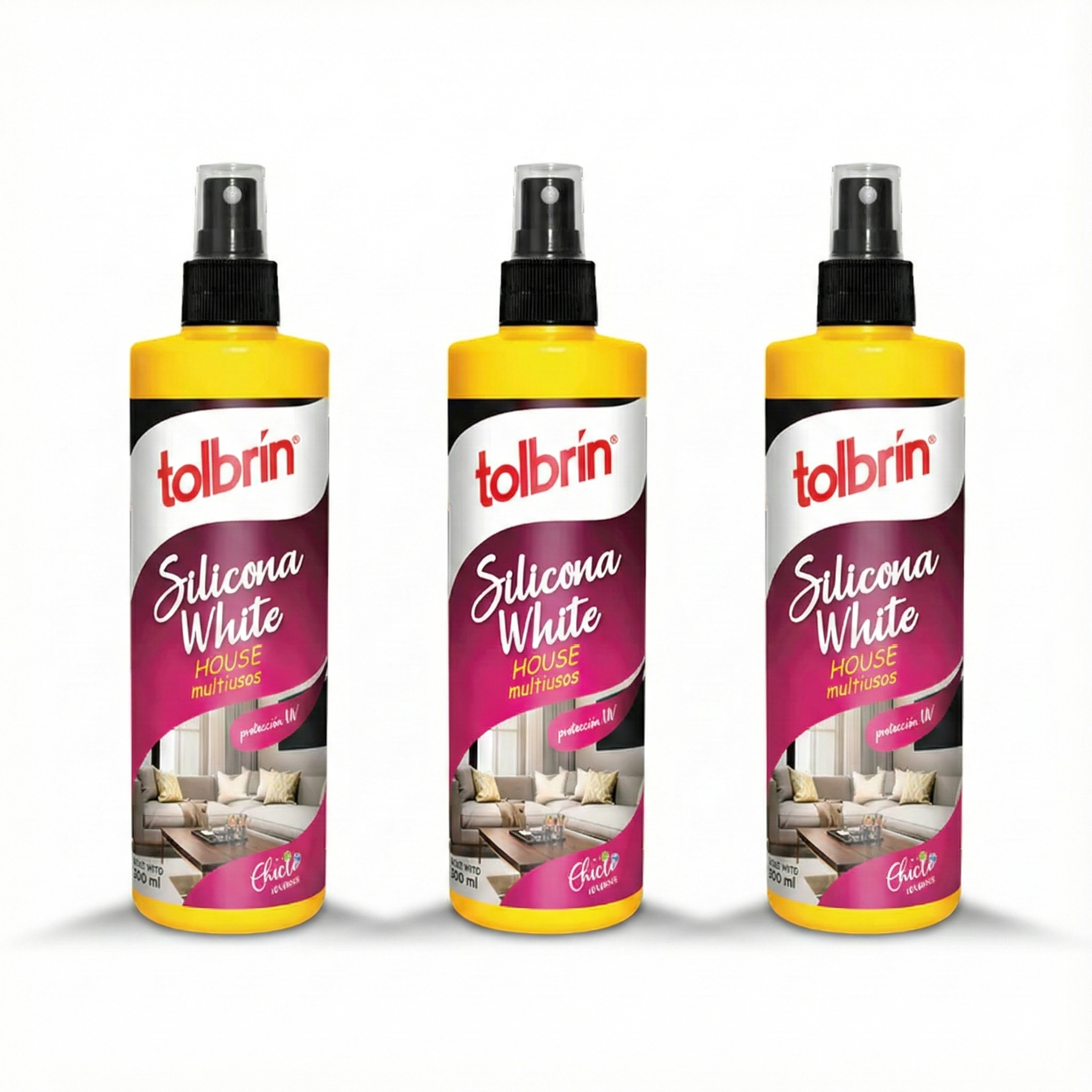 3 x Silicona White House Chicle multi Usos Tolbrin 300ml
