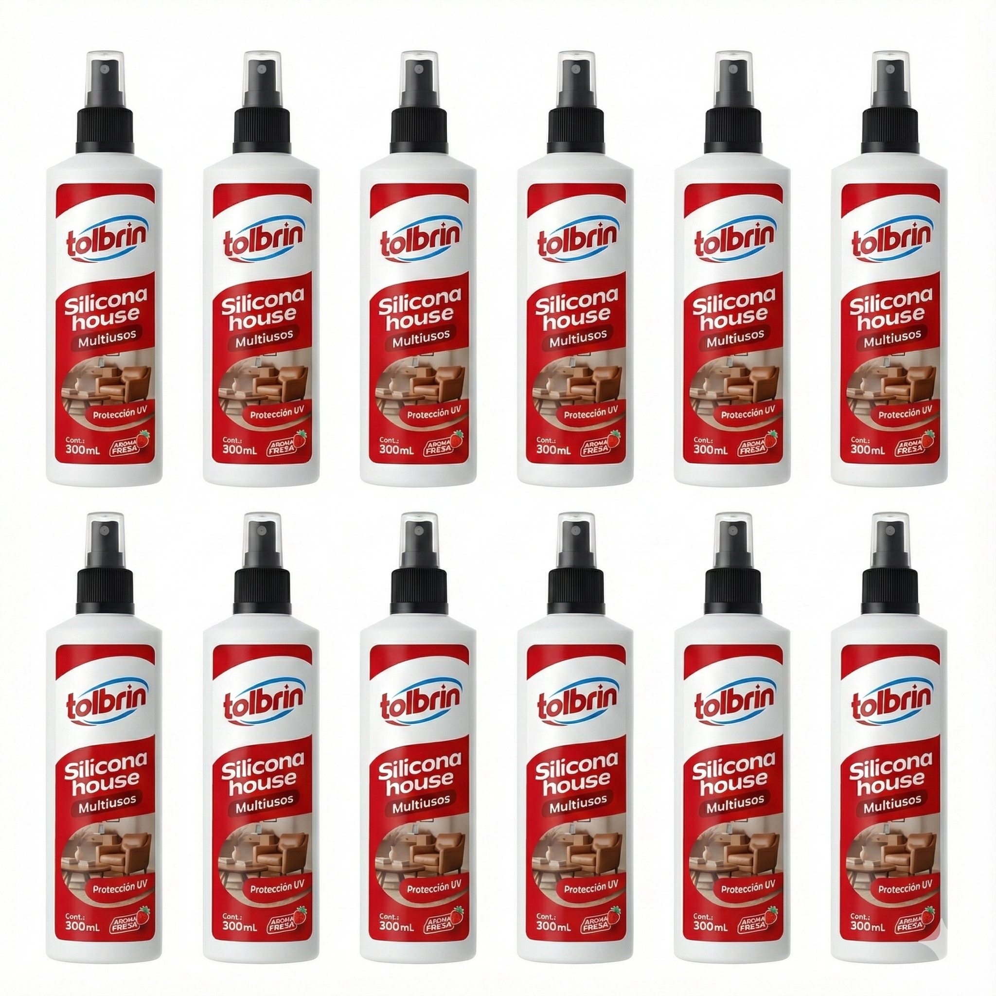 12 x Silicona House Multiusos Tolbrin Aroma Fresa de 300 mL