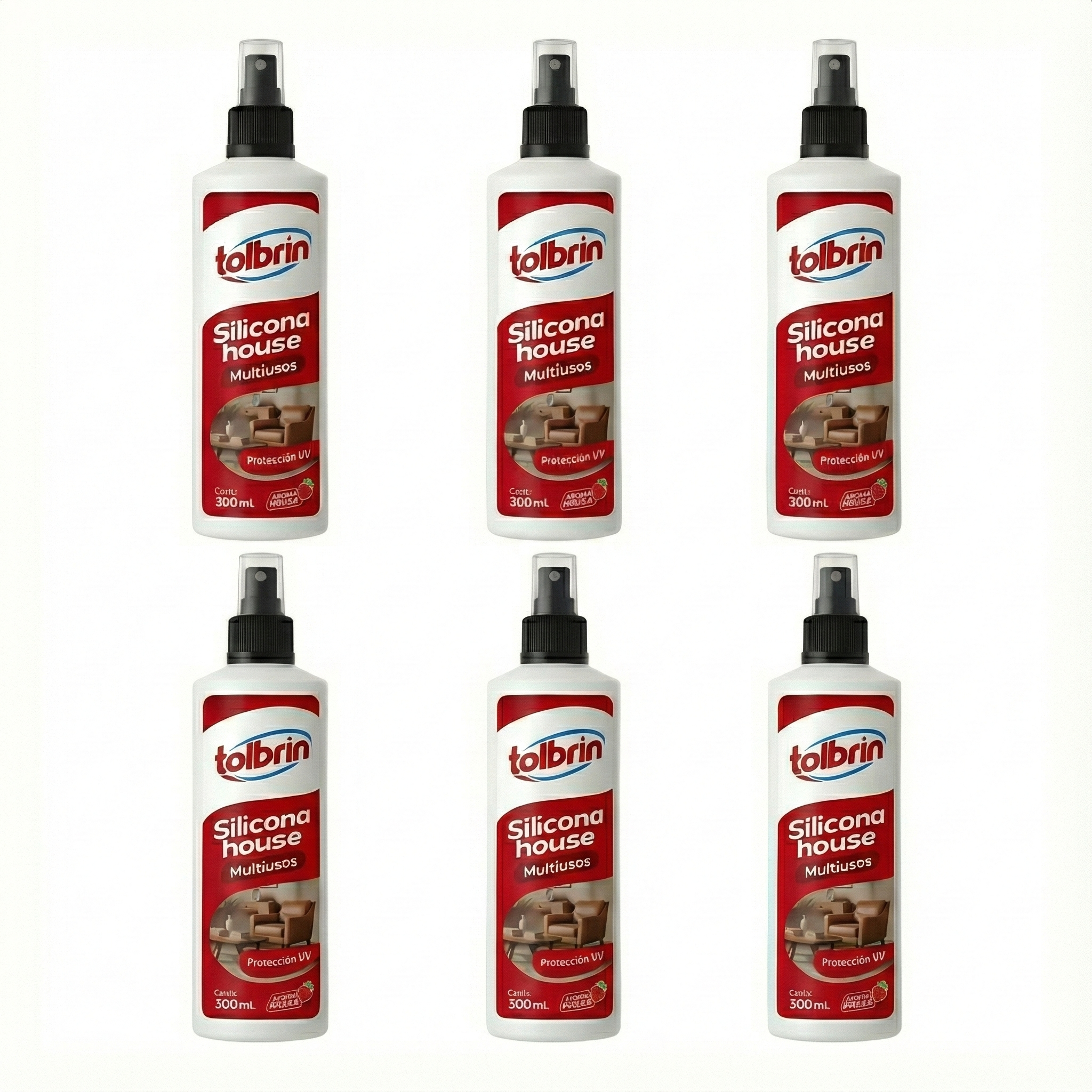 6 x Silicona House Multiusos Tolbrin Aroma Fresa de 300 mL