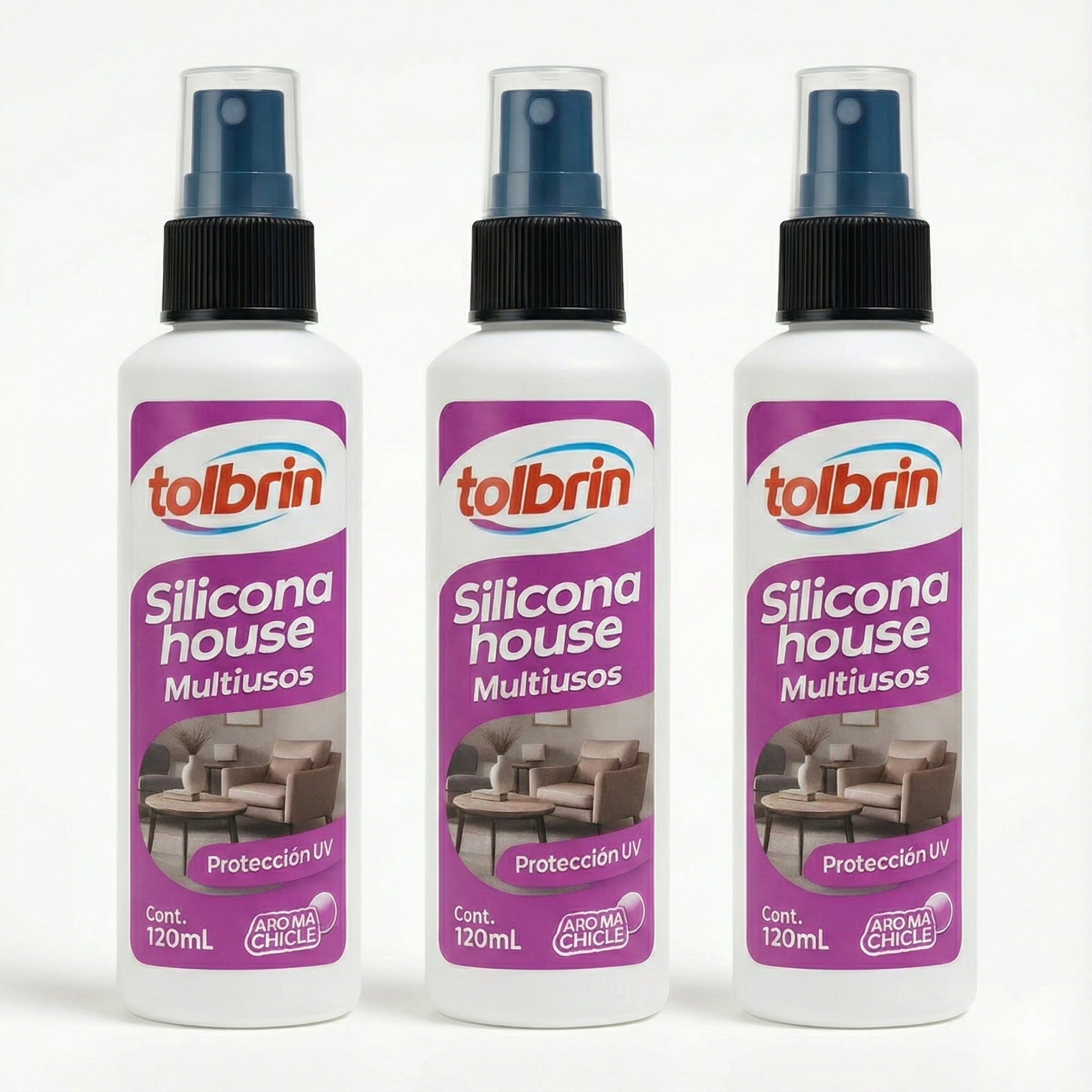 3 x Silicona House Multiusos Tolbrin Aroma Chicle de 120 mL