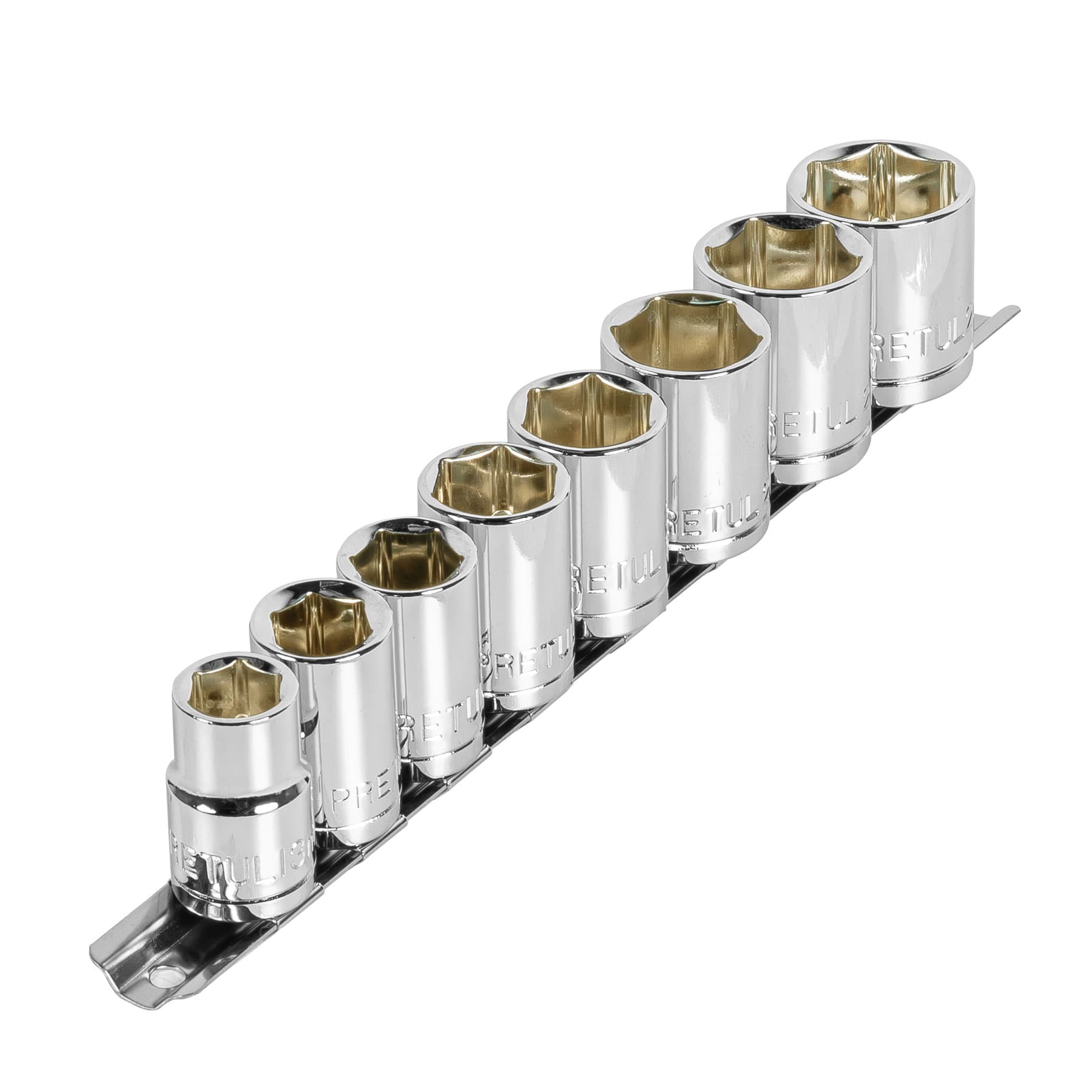 Juego de 8 dados cuadro 1/2" mm, Pretul - 21176