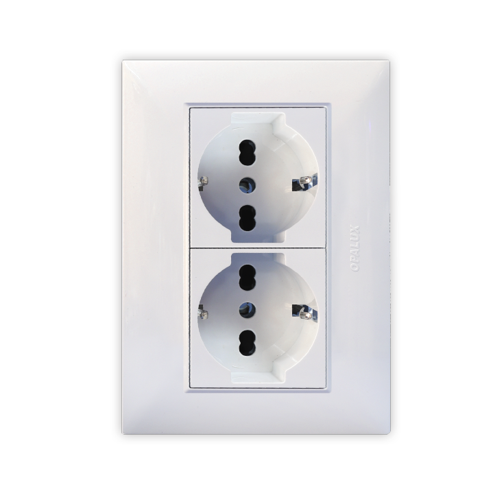 Tomacorriente Doble Schuko OPALUX KF4249