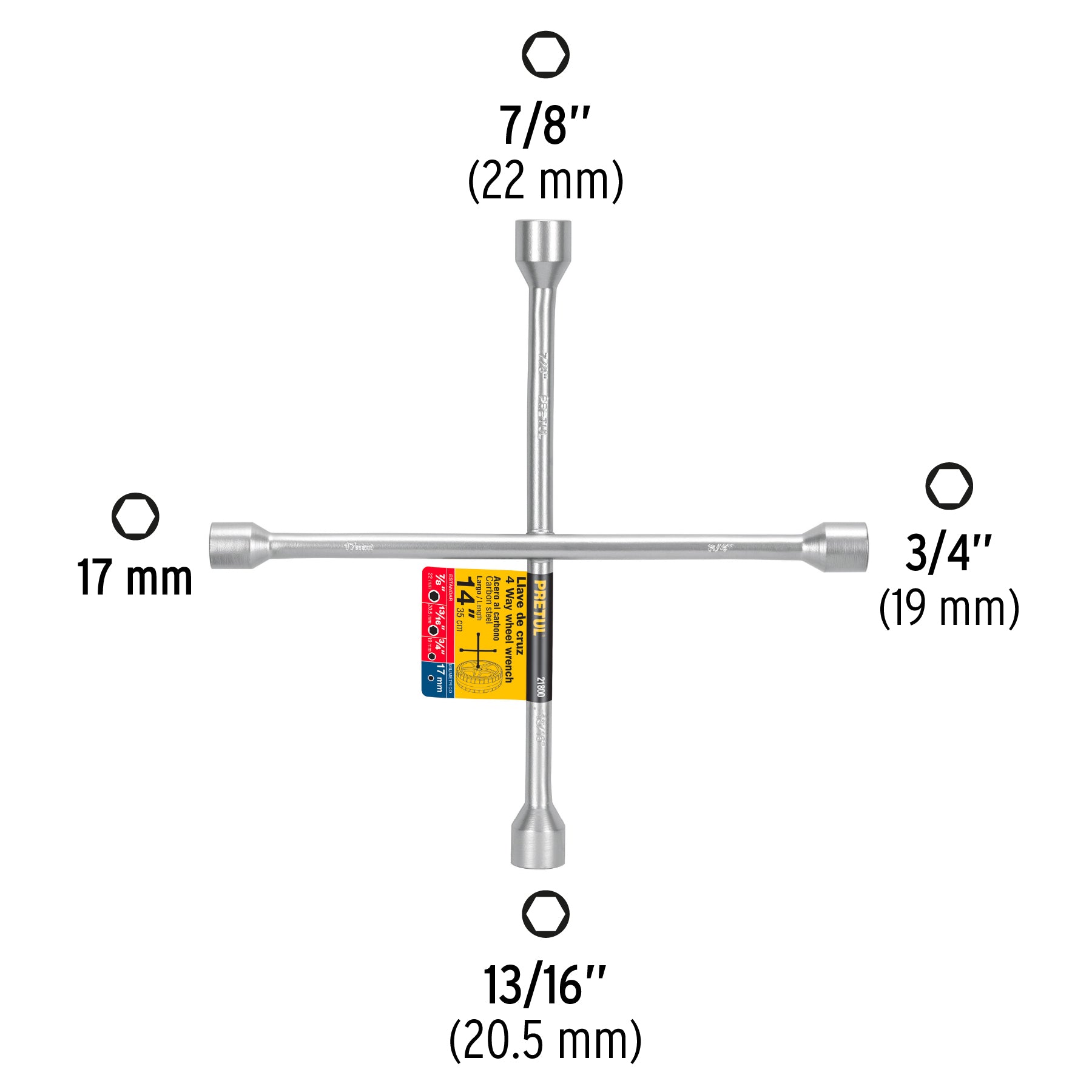 Llave de cruz 14" galvanizada, Pretul - 21800