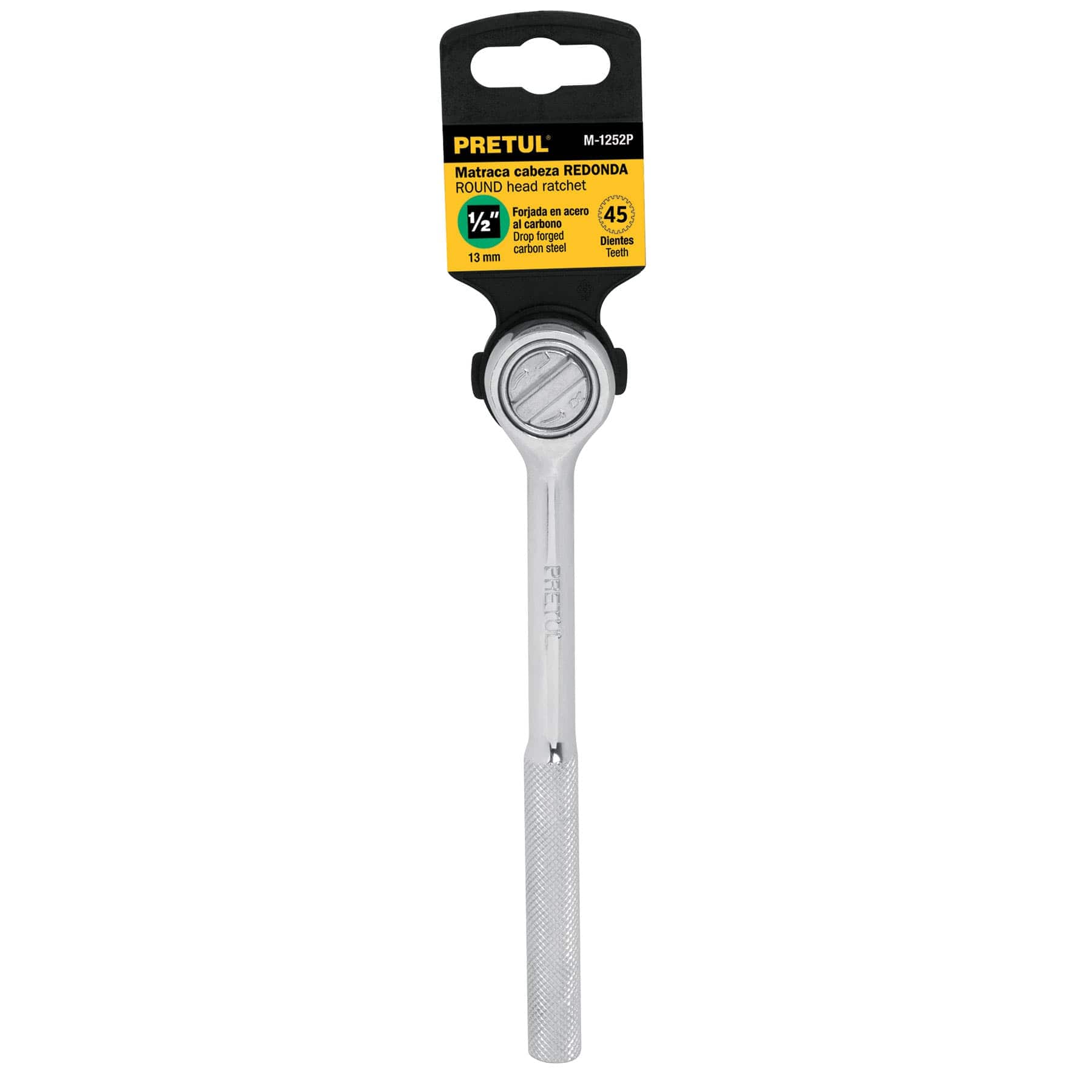 Matraca cuadro 1/2" cabeza redonda, Pretul - 21150
