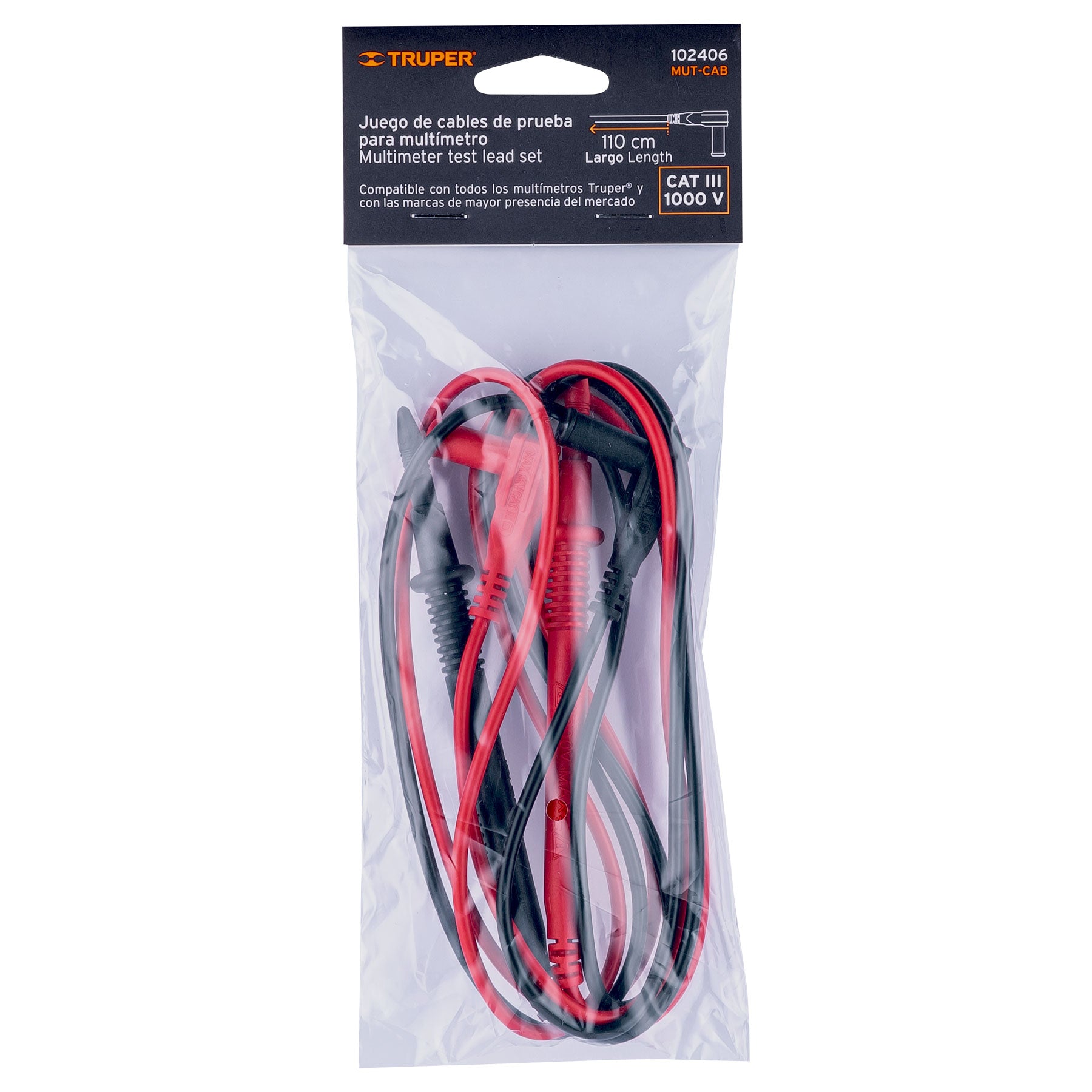 Puntas de prueba para multimetro, Truper cod: 102406